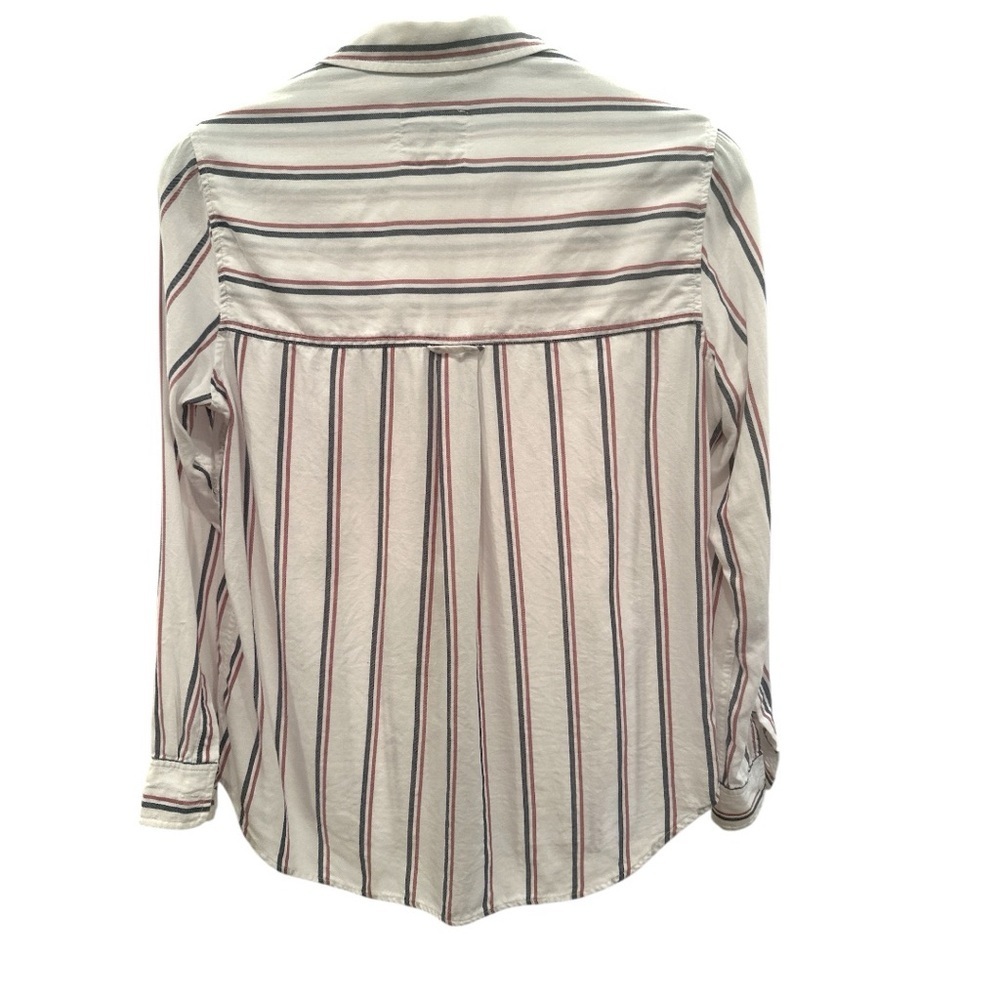 Rails Hayden Nice Stripe Shirt Sz Med Soft Lightweight Preppy Office Layer - Picture 2 of 8